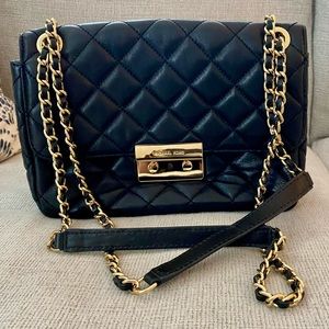 Michael Khors Genuine Leather Quilted Bag - Black